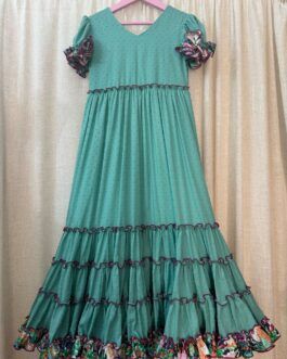 Vestido canastero turquesa