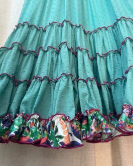Vestido canastero turquesa