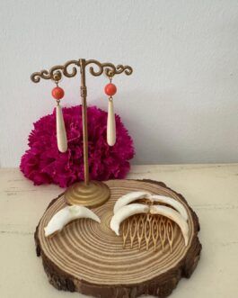 Pendiente de hueso 002T
