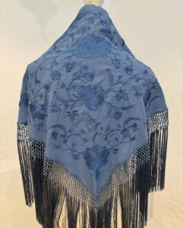 Mantón PUERTO Liso Azul Ducado