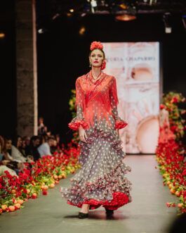 Vestido flamenca gris