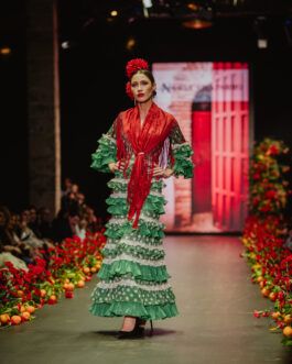 Vestido flamenca verde