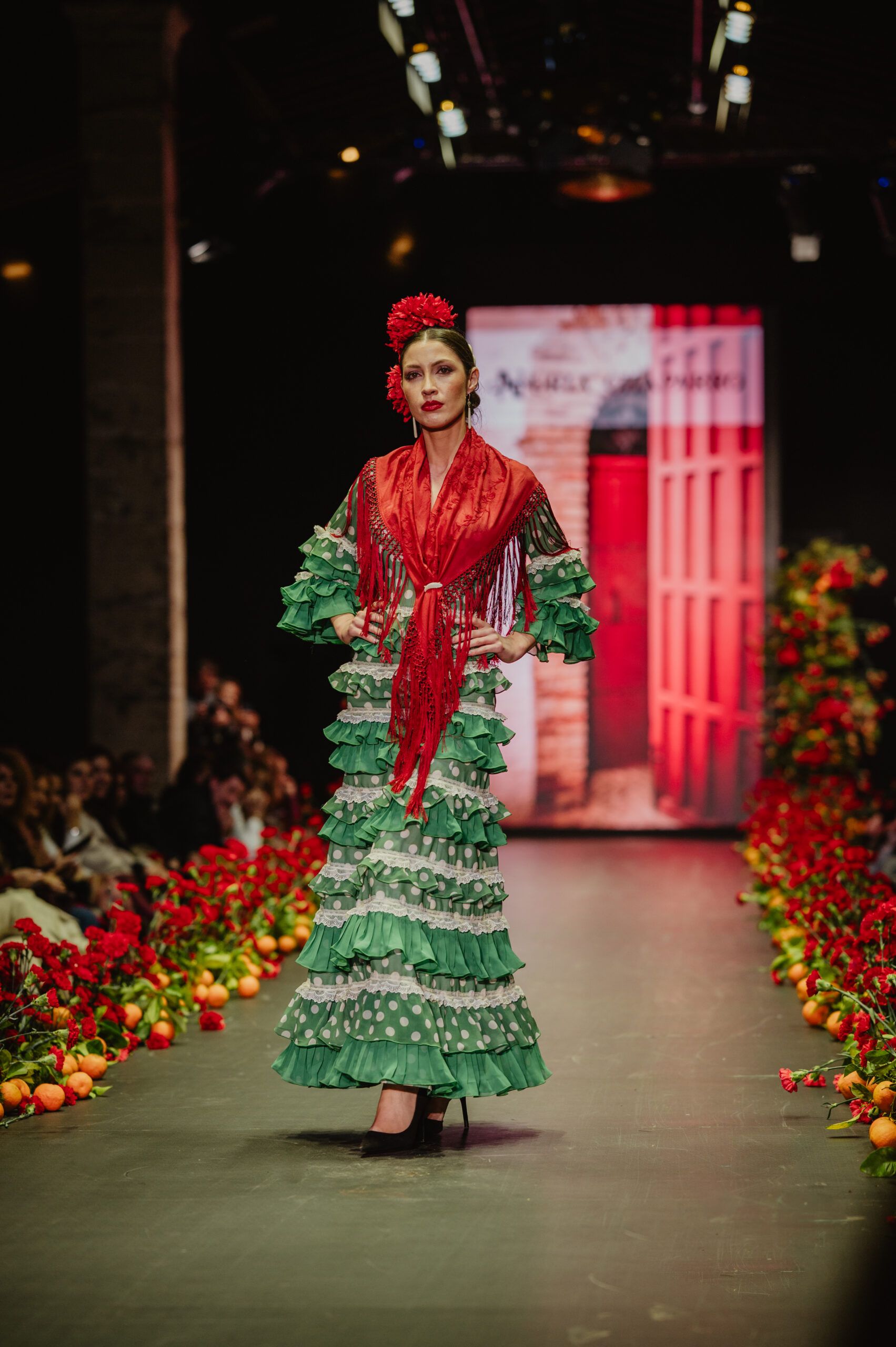 Vestido flamenca verde