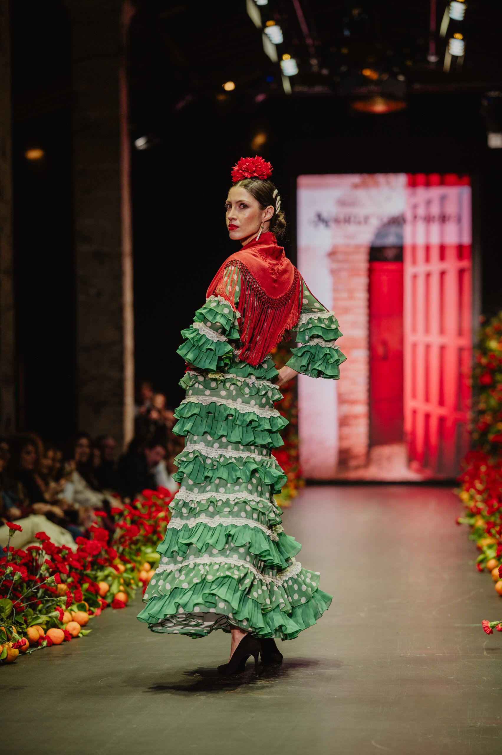 Vestido flamenca verde - Imagen 2