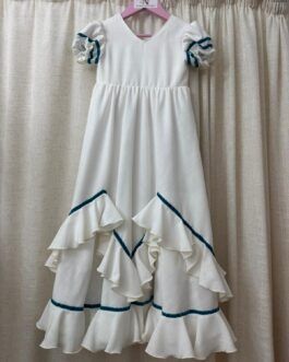 Vestido blanco roto lino