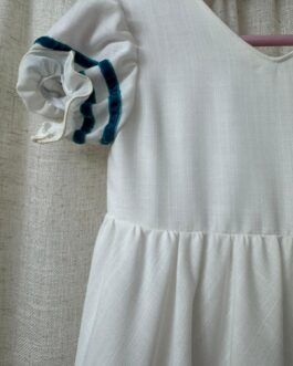 Vestido blanco roto lino