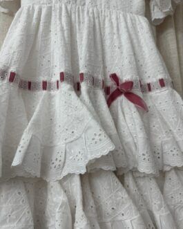 Vestido blanco perforado