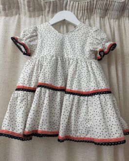 Vestido lino lunares