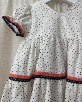 Vestido lino lunares