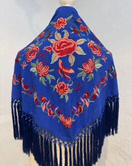 Mantón modelo SEVILLA Azul Añil