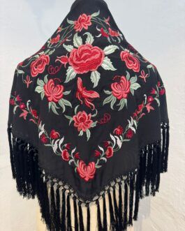 Mantón modelo SEVILLA Negro