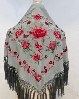 Mantón modelo SEVILLA Verde Jabonoso