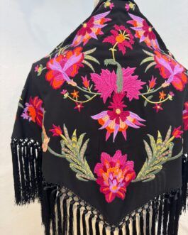 Mantón modelo CÁDIZ Negro