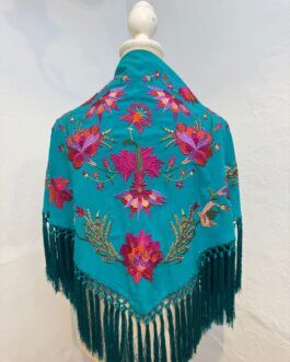 Mantón modelo CÁDIZ Turquesa