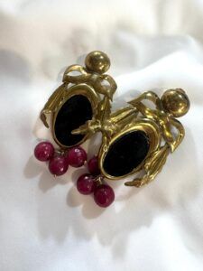 Pendientes latón negro