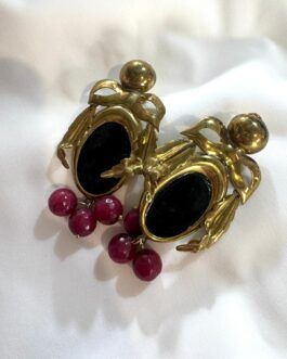 Pendientes latón negro