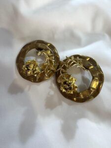 Pendientes latón hoja
