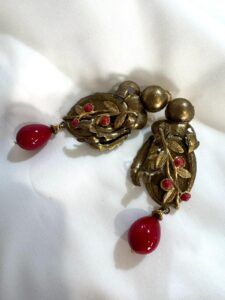 Pendientes latón hoja