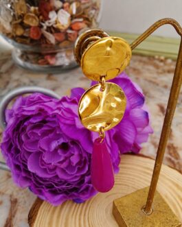Pendientes Artesanales Fucsia