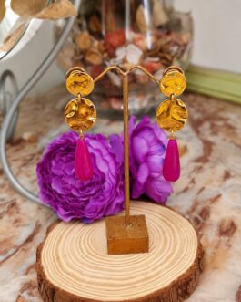Pendientes Artesanales Fucsia