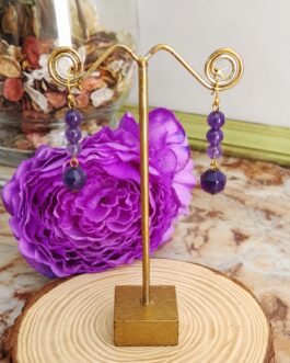 Pendientes Piedras Morado