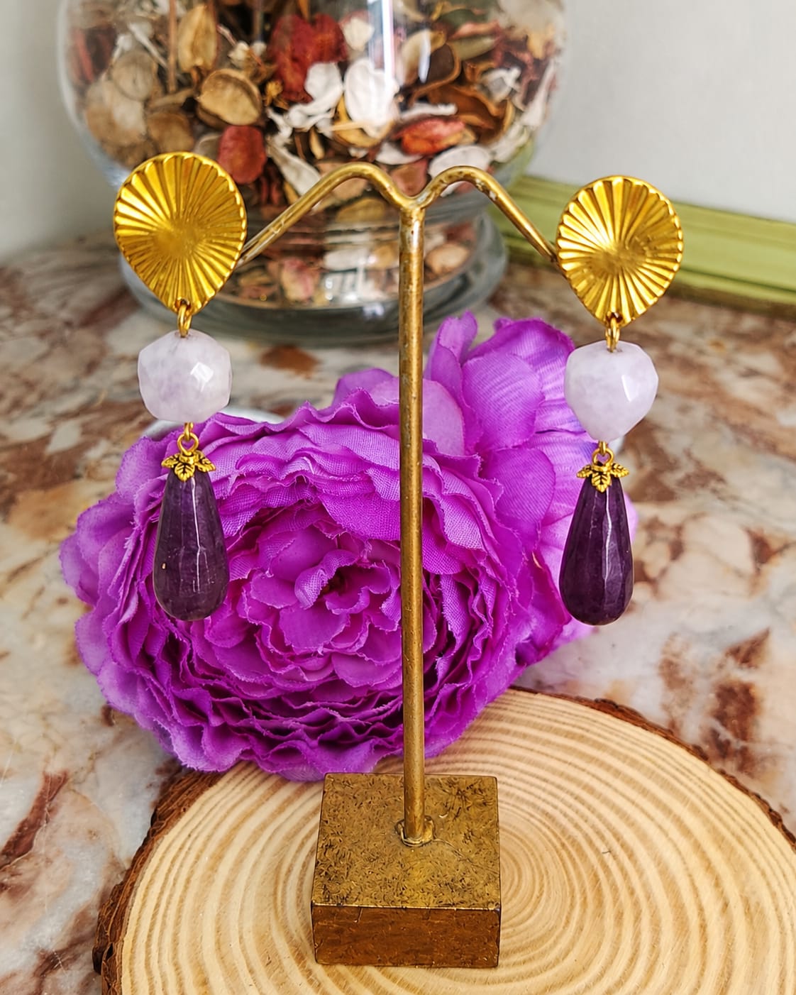 Pendientes Lavanda y Morado