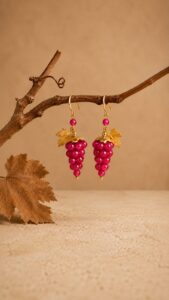 Pendientes Uvas Buganvilla Claro