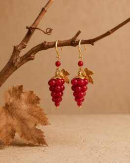 Pendientes Uvas Burdeos