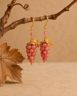 Pendientes Uvas Rosa Oscuro