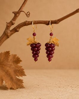 Pendientes Uvas Vino